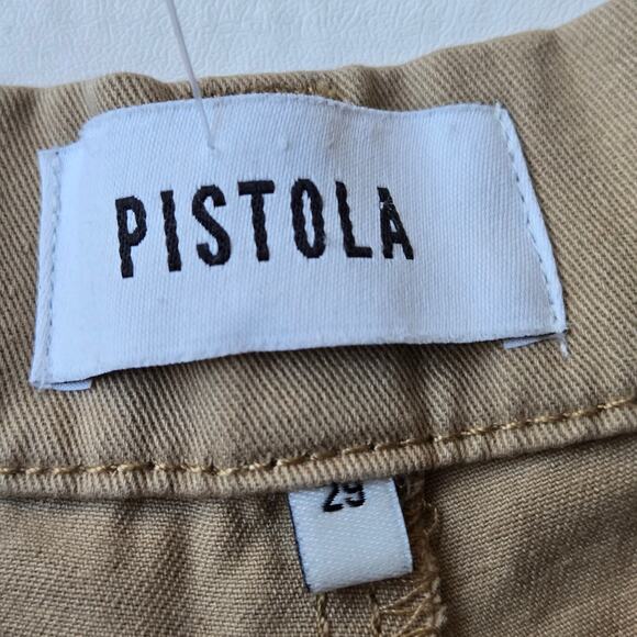 Pistola Kellin Pleated  High Waist Khaki Trouser Ankle Pants $128 Womens Size 29 - Picture 9 of 13